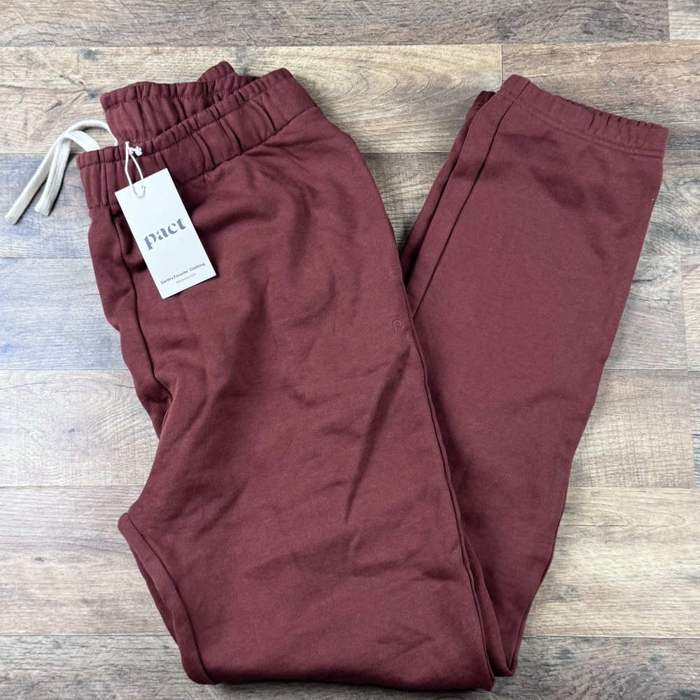 NWT Pact Womens Small One For All Unisex Rust Sweatpants M